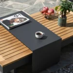 Modulares Gartenlounge-Set Tevara aus Teakholz und Aluminium für 6 Personen – Grau – Image 11