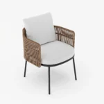 Garten-Essgruppe Grida mit 8 Teakholz- und Polyrattan-Stühlen – 9-teilig – Image 13