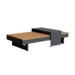 Modulares Gartenlounge-Set Tevara aus Teakholz und Aluminium für 6 Personen – Grau – Image 15