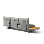 Modulares Gartenlounge-Set Tevara aus Teakholz und Aluminium für 6 Personen – Grau – Image 16