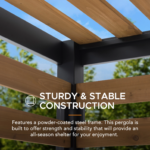 Pergola MARAO von Sunjoy, Außenmaße 3,1 × 1,9 m – Image 5