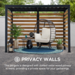 Pergola MARAO von Sunjoy, Außenmaße 3,1 × 1,9 m – Image 4