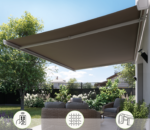 Motorisierte Gelenkmarkise ZEFIR1, 3,95 × 3,0 m, Weiß – Bild 4