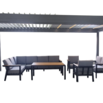 Freistehende bioklimatische Pergola aus Aluminium Ménéa – Grau | GREEN OUTSIDE – 18 m²,  6 m × 3 m