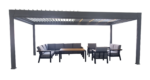 Freistehende bioklimatische Pergola aus Aluminium Ménéa – Grau | GREEN OUTSIDE – 18 m²,  6 m × 3 m