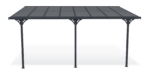 Anbau-Carport aus Aluminium 5 × 3 m (15 m²) mit Polycarbonatdach 6 mm, UV-beständig, Anthrazitgrau – KLEO – Image 4