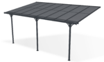 Anbau-Carport aus Aluminium 5 × 3 m (15 m²) mit Polycarbonatdach 6 mm, UV-beständig, Anthrazitgrau – KLEO – Image 5