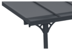 Anbau-Carport aus Aluminium 5 × 3 m (15 m²) mit Polycarbonatdach 6 mm, UV-beständig, Anthrazitgrau – KLEO – Image 7
