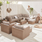 Gartenmöbel-Set aus Aluminium – Beige – 14 Sitzplätze – Bild 2