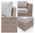 Gartenmöbel-Set aus Aluminium – Beige – 14 Sitzplätze – Bild 6