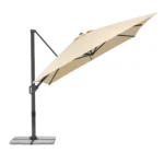 Schneider Tavo Ampelschirm 400x300 cm Natur Beige 360° drehbar neigbar inklusive Schutzhülle und Plattenständer – Image 2
