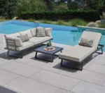 Modulare Gartenlounge Oakland aus Aluminium für 6 Personen – Anthrazit – Image 4
