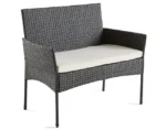 Gartenmöbel-Set für 4 Personen aus Polyrattan schwarz/weiß – Modell Marbella – Best Mobilier – Image 7