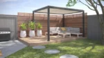 Freistehende bioklimatische Pergola PRIMA aus Aluminium, anthrazitgrau, 12 m² – Image 3