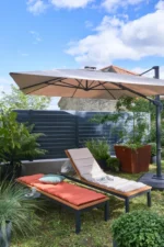 NATERIAL Oris Sonnenliege Aluminium Anthrazit Eukalyptusholz verstellbar – Image 3