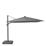 Naterial Sonora Ampelschirm 391x282 cm Grau Aluminium 360° drehbar neigbar UV-Schutz Sonnenschirm – Image 4