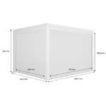Bioklimatische Pergola 3x4 m Anthrazit aus Aluminium mit verstellbaren Lamellen und 2 Seitenrollos – TRIOMPHE – Image 8