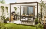 Freistehende bioklimatische Pergola PRIMA aus Aluminium, anthrazitgrau, 12 m² – Image 4