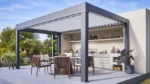 Bioklimatische Pergola ELEA 500 x 300 cm Schwarz – Freistehend, Lamellendach Verstellbar, Aluminium – Image 3