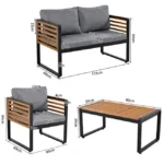 Gartenlounge aus Eisen in Grau für bis zu 8 Personen – Image 5