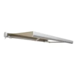 Elektrische Kassettenmarkise 3,95 x 3,5 m mit LED-Beleuchtung, Acrylstoff Beige, Vollkassette, Weiß – Image 5