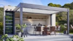 Bioklimatische Pergola ELEA 500 x 300 cm Schwarz – Freistehend, Lamellendach Verstellbar, Aluminium – Image 4
