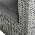 Gartenlounge NATERIAL Davos Ecksofa Set Grau Aluminium 6 Personen – Image 7