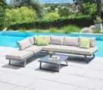 Modulare Gartenlounge Oakland aus Aluminium für 6 Personen – Anthrazit
