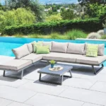 Modulare Gartenlounge Oakland aus Aluminium für 6 Personen – Anthrazit