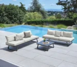 Modulare Gartenlounge Oakland aus Aluminium für 6 Personen – Anthrazit – Image 3