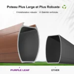 Ampelschirm Rund Holzoptik Aluminium – Mit Standfuß, UV-Schutz, Neigbar für Garten & Terrasse – Image 4